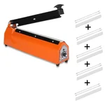 Ziffer 10 Inch Iron Body Impulse Sealing Machine with 5 Replacement Heat Elements and Teflon Cloths