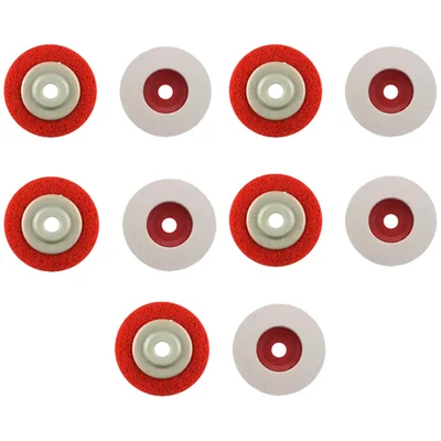 Combo of 4 inch Angle Grinder Felt Wheel and Non-Woven Wheel for Grinding, Sanding, Buffing, and Polishing(Pack-10 pcs)