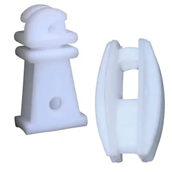 Combo Set of 100 Pieces of 2.5 Inch Fencing Insulator & 50 Pieces of Corner for Zatka Machine