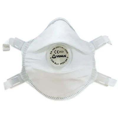Venus Premium Quality FFP3 NR D Respiratory Protection Mask with Butterfly Vent Valve (V-230-SLV)