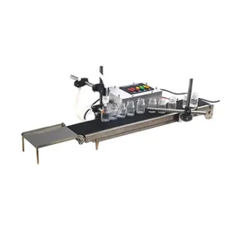 Mahalaxmi Machines Horizontal 10ml to 1000ml Milk/Butter Milk Filler Machine with Conveyor Belt