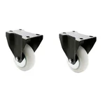 Premium Quality 200 x 50 mm Fix Castor Wheel, 5 mm Steel Plate