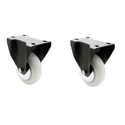 Premium Quality 200 x 50 mm Fix Castor Wheel, 5 mm Steel Plate(Pack-2 pcs)