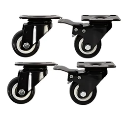 Prakash Pack Of 4 Heavy Duty 50 mm Fixed and Swivel With Brake Caster Wheel