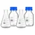SBT Instruments Borosilicate Glass Measuring Conical Flask 250ml (2pcs) & Reagent Bottle 250ml (2pcs) with Blue Screw Cap
