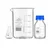 SBT Instruments Borosilicate Glass Measuring 25ml Conical Flask, 1000ml Beaker & 250ml Reagent Bottle with Blue Screw Cap