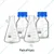 SBT Borosilicate Glass 2pcs Measuring Conical Flask 500ml & 2pcs Reagent Bottle 500ml with blue Screw Cap for Lab Use