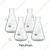 SBT 4pcs Borosilicate 3.3 Glass Conical Flask 100 ml with Graduation Marks for School, Collage, Laboratory