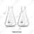 SBT 2 pcs Borosilicate 3.3 Glass 25ml Conical Flask with Graduation Marks for School, Collage, Laboratory