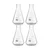SBT 4 pcs Borosilicate 3.3 Glass 25ml Conical Flask with Graduation Marks for School, Collage, Laboratory