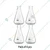 SBT 4 pcs Borosilicate 3.3 Glass 25ml Conical Flask with Graduation Marks for School, Collage, Laboratory