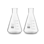 SBT 2 pcs Borosilicate 3.3 Glass 500ml Conical Flask with Graduation Marks for School, Collage, Laboratory