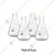 SBT 4 pcs Borosilicate 3.3 Glass 500ml Conical Flask with Graduation Marks for School, Collage, Laboratory