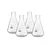 SBT 4 pcs Borosilicate 3.3 Glass 500ml Conical Flask with Graduation Marks for School, Collage, Laboratory