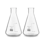 SBT 2 pcs Borosilicate 3.3 Glass 50ml Conical Flask with Graduation Marks for School, Collage, Laboratory