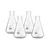 SBT 4 pcs Borosilicate 3.3 Glass 50ml Conical Flask with Graduation Marks for School, Collage, Laboratory