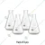 SBT 4 pcs Borosilicate 3.3 Glass 50ml Conical Flask with Graduation Marks for School, Collage, Laboratory