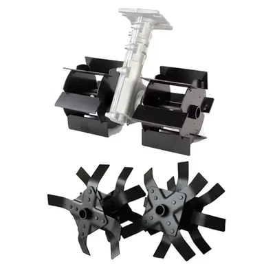 Heavy Duty 28 mm Flat Weeder and Round Tiller Attachment Combo For Brush Cutter