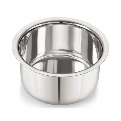 Premium (Size No. 38) Tope with Flat Bottom, 3mm Thick Stainless Steel Cooking Patila for Kitchens