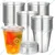 1000pcs, 300ml Clear Plastic Glass with Flat Lids for Iced Coffee, Soda, Smoothies and Shakes