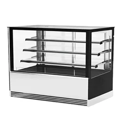 Elanpro EDC 1501 F3 Titanium Refrigerated Flat Showcase with Heated Glass