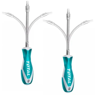 Total 12 Pcs Flexible shaft screwdriver set (THT250FL1206) Pack of  2