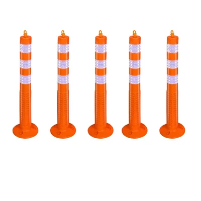 MM Flexible Spring Post With 3 White Reflective Tape ( Pack of 4 )