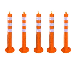 MM Flexible Spring Post With 3 White Reflective Tape ( Pack of 4 )