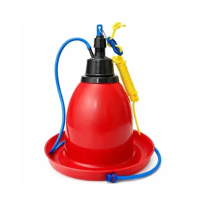 Automatic Classic Poultry Drinker, Auto Refill Hanging Water Dispenser with Hose Connection for Broilers, Layers, Ducks