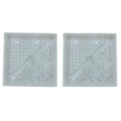RK Plastic Flower Patti Tile Mould (12 x 12 Inch) (Pack Of 2)