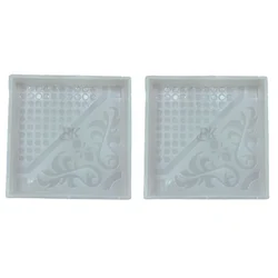 RK Plastic Flower Patti Tile Mould (12 x 12 Inch) (Pack Of 2)