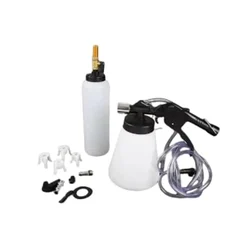 Keaa Pneumatic Brake Fluid Bleeder Kit with Air Compressor Adapter, 34 oz Waste and 24 oz New Fluid Tank for Brake System