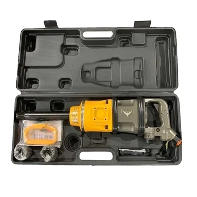 Flymax 1 Inch Air Impact Wrench With 32 & 33 mm Sockets, 3400 Nm Max. Torque