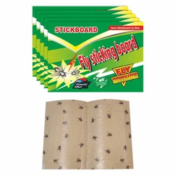 Green Revolution 10 pieces Fly Sticking Board/Sticky Trap for Housefly | Helps to Get Rid of Houseflies(Quantity-Pack of 10)