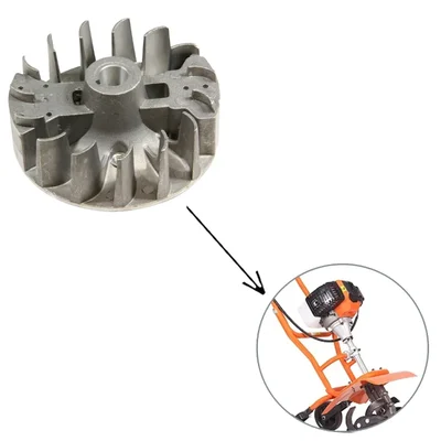 Heavy Duty Flywheel for 52 CC 2 Stroke Engine Mini Tiller (Quantity-Pack of 1)