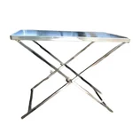 High Grade SS 202 SS 46x24x36 Inch Folding Working Table For Commercial kitchens, Catering events, Mobile Setups
