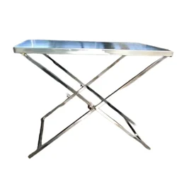 High Grade SS 202 SS 46x24x36 Inch Folding Working Table For Commercial kitchens, Catering events, Mobile Setups