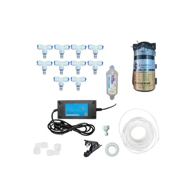 PPL Agro 10 Nozzle Fogger Kit with Pump, Pipe, UF filter and Pipe cutter for Cooling Dairy Farm, Garden and others use