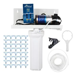 Sky Blue Fogger Kit of 40 Brass Nozzles with Timer, Filter and Other Accessories (1 Year Warranty)