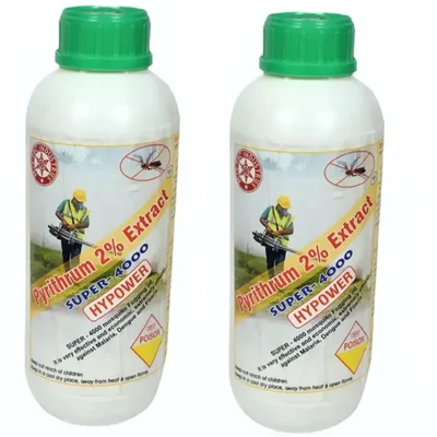 Super-4000 Pyrethrum 2% Mosquito Fogging Oil 1 Litre for Mosquitoes , Bed Bugs & Flies ( Pack of 2)