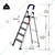 Premium Quality 4 Step With 1 Platform Aluminium Step Ladder