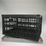 Bigapple 25 kg Capacity Collapsible  Durable Portable Folding  Crate Basket for Storage (50X38X26 cm) - Pack Of 5