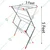 Heavy Duty Foldable Cloth Drying Stand, Stainless Steel Body With 9 Rod &  5 x 3 Feet (Height x Width)