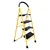 Houza 4 Step 150 Kg Load Capacity Anti Slip Alloy Steel Foldable Ladder (HZ-STEEL-LAD-4-01)