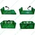 Singhal 25 Litre Plastic Container Foldable Crate 500x325x200 mm, Green Colour