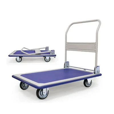Premium Quality 200 Kg Load Capacity Foldable Platform Trolley With Metal Platform & Steel Handle (75 x 50 x 86 cm)