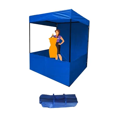 Folding Blue Canopy Tent with Carry Bag (7x4x4 Ft)