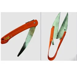 Unison Folding Pruning Saw & Round-Type Grass Shear : Unison's Compact Cutting Duo for Gardening