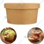 POCHEON 25 Pcs, 350ml Disposable Round Thick-Walled Kraft Paper Container With Lid