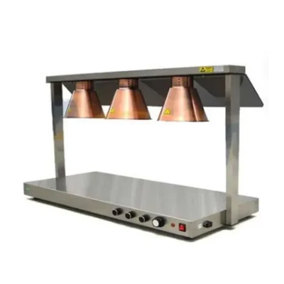 3 Heat Lamp Electric Food Lamp Warmer with 1400 Watt Power for Hotel and Buffet Use